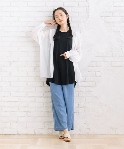 【sabstreet bis】【web限定】  (接触冷感)フラワーレースストラップタンクトップ