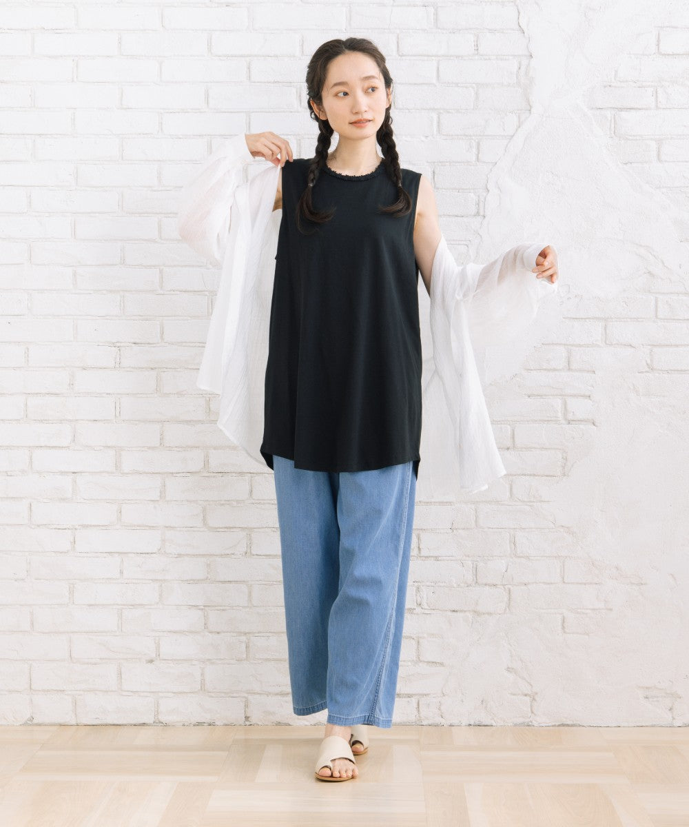 【sabstreet bis】【web限定】  (接触冷感)フラワーレースストラップタンクトップ【先行予約】