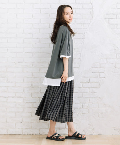 【sabstreet bis】【web限定】 【接触冷感】フェイクレイヤードカットソー【先行予約】