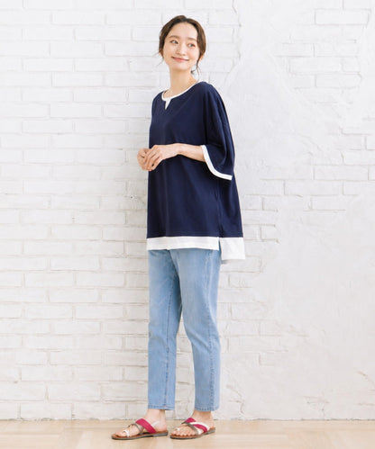 【sabstreet bis】【web限定】 【接触冷感】フェイクレイヤードカットソー【先行予約】