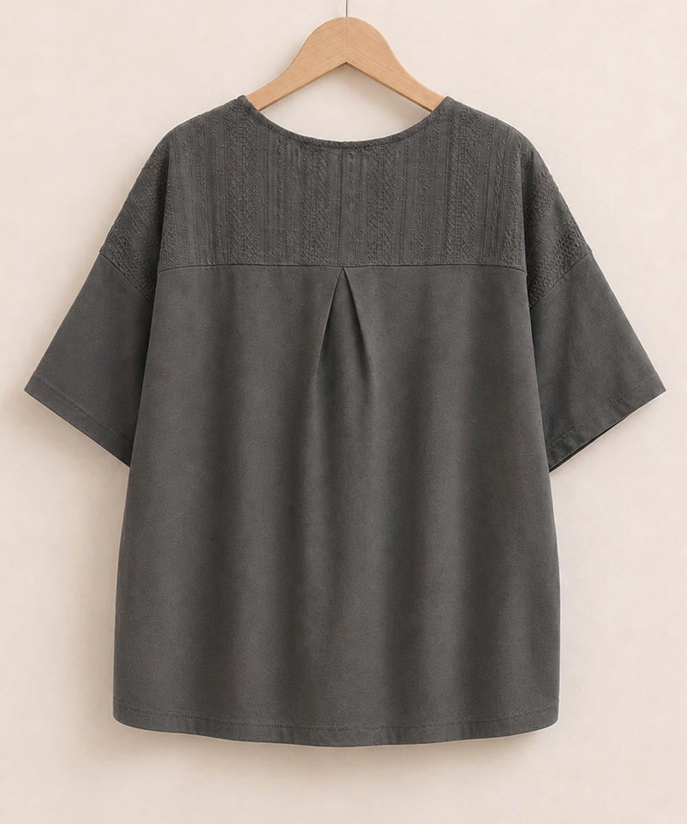 【sabstreet bis】【web限定】【接触冷感】 レース切替裾タックカットソー【先行予約】