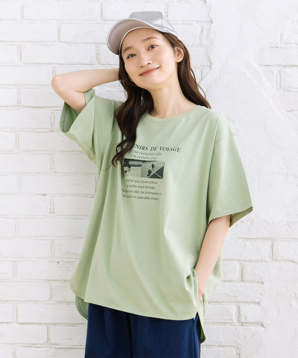 【sabstreet bis】【web限定】 【接触冷感・吸水速乾】モノクロプリントカットソー