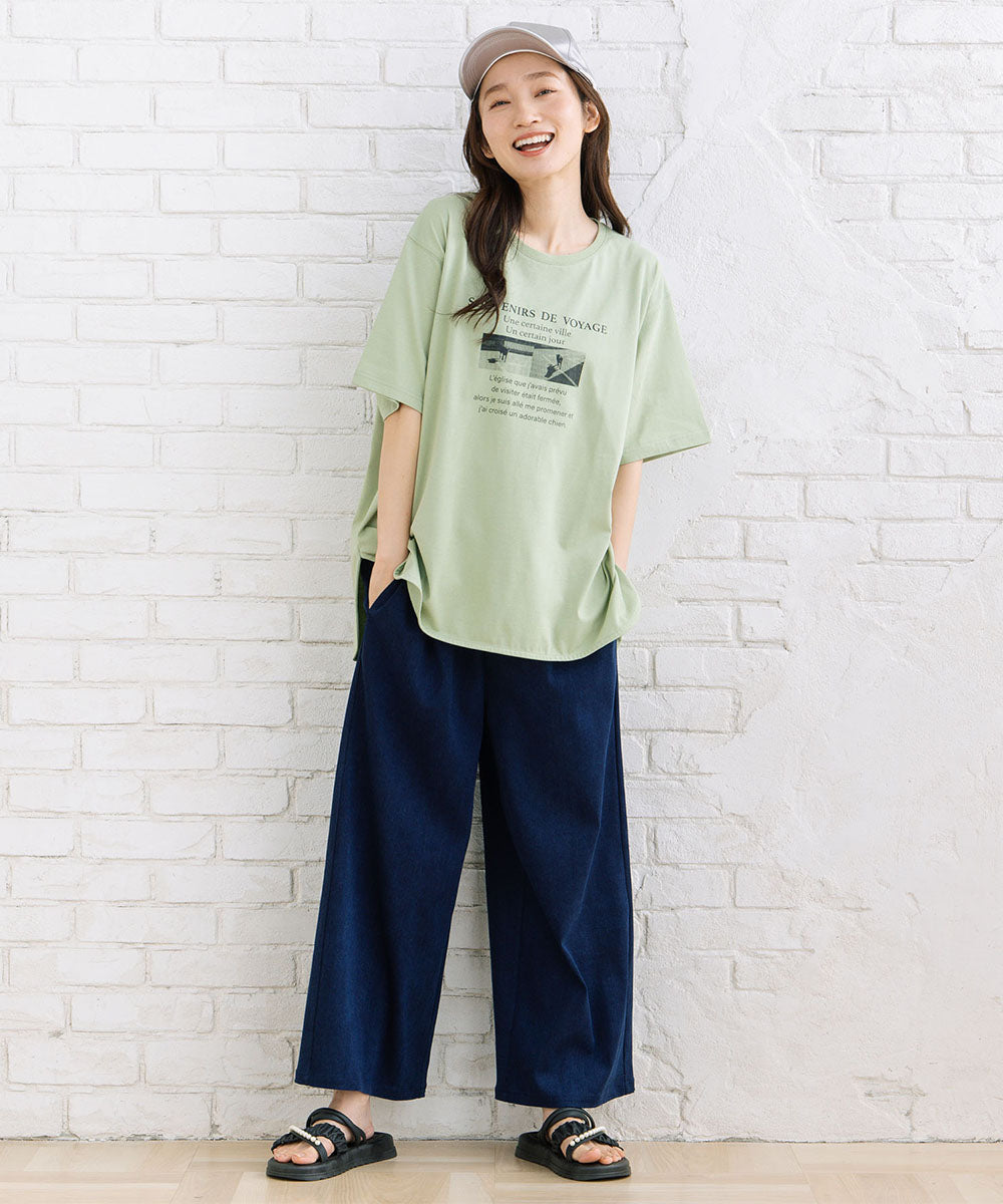 【sabstreet bis】【web限定】 【接触冷感・吸水速乾】モノクロプリントカットソー