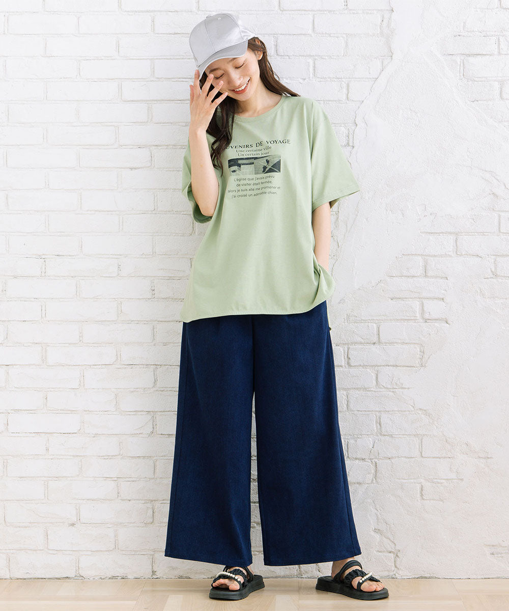 【sabstreet bis】【web限定】 【接触冷感・吸水速乾】モノクロプリントカットソー