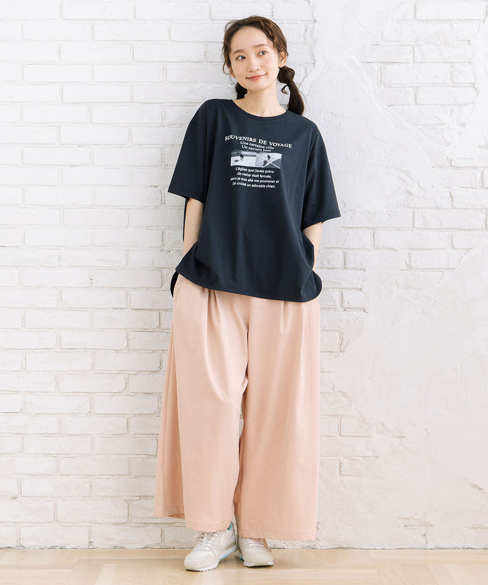 【sabstreet bis】【web限定】 【接触冷感・吸水速乾】モノクロプリントカットソー