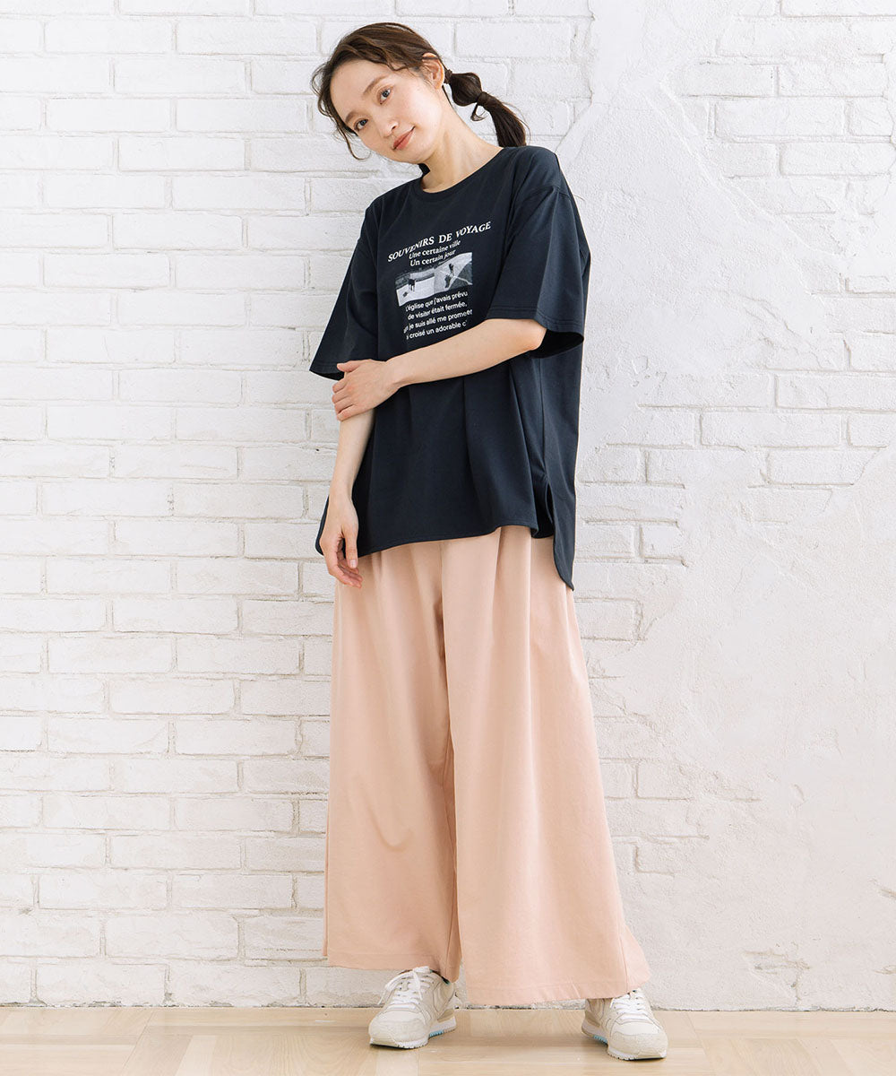 【sabstreet bis】【web限定】 【接触冷感・吸水速乾】モノクロプリントカットソー