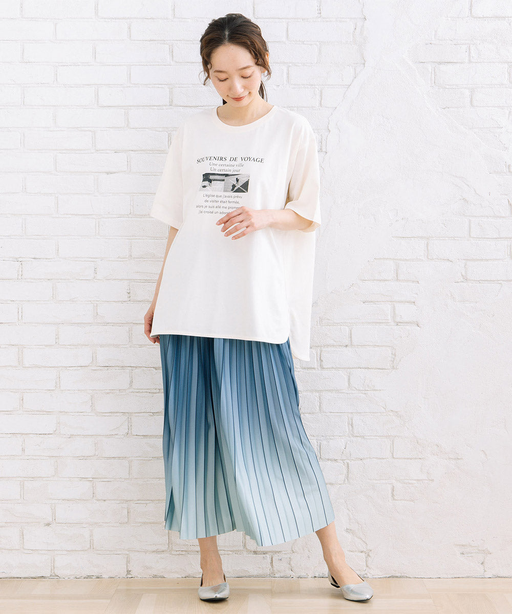 【sabstreet bis】【web限定】 【接触冷感・吸水速乾】モノクロプリントカットソー