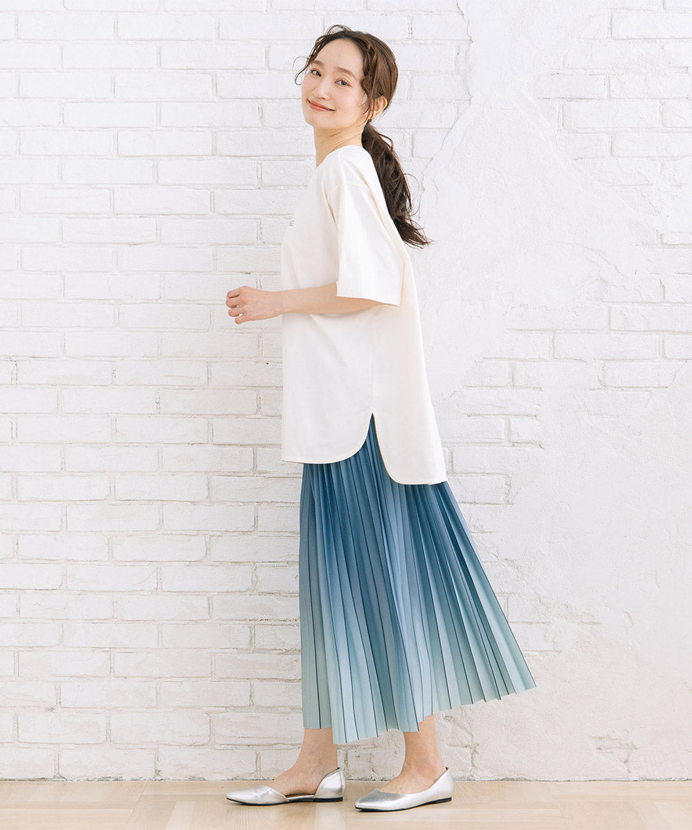 【sabstreet bis】【web限定】 【接触冷感・吸水速乾】モノクロプリントカットソー