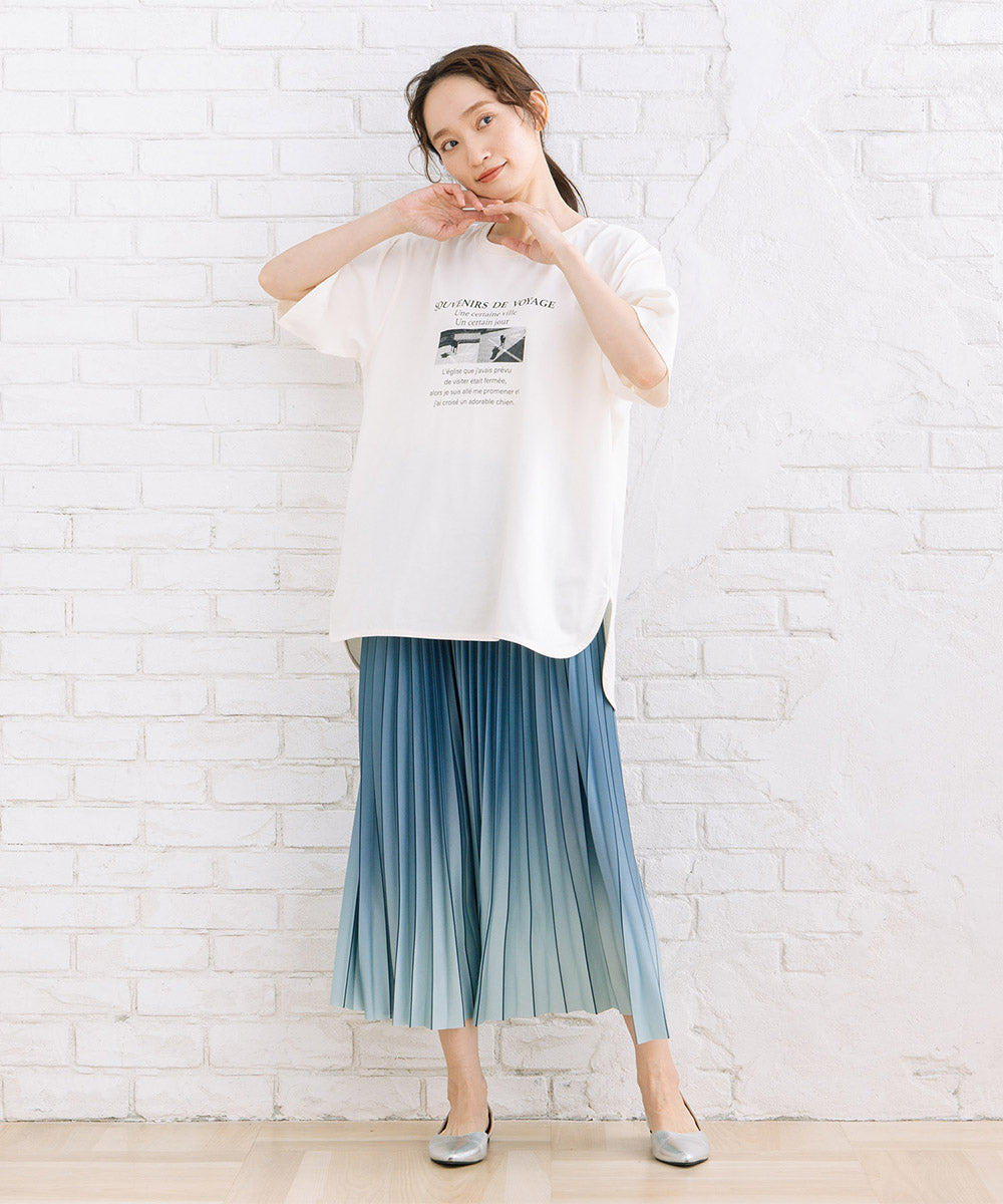 【sabstreet bis】【web限定】 【接触冷感・吸水速乾】モノクロプリントカットソー