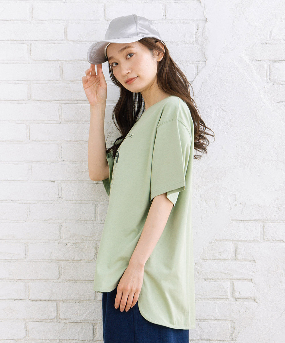 【sabstreet bis】【web限定】 【接触冷感・吸水速乾】モノクロプリントカットソー