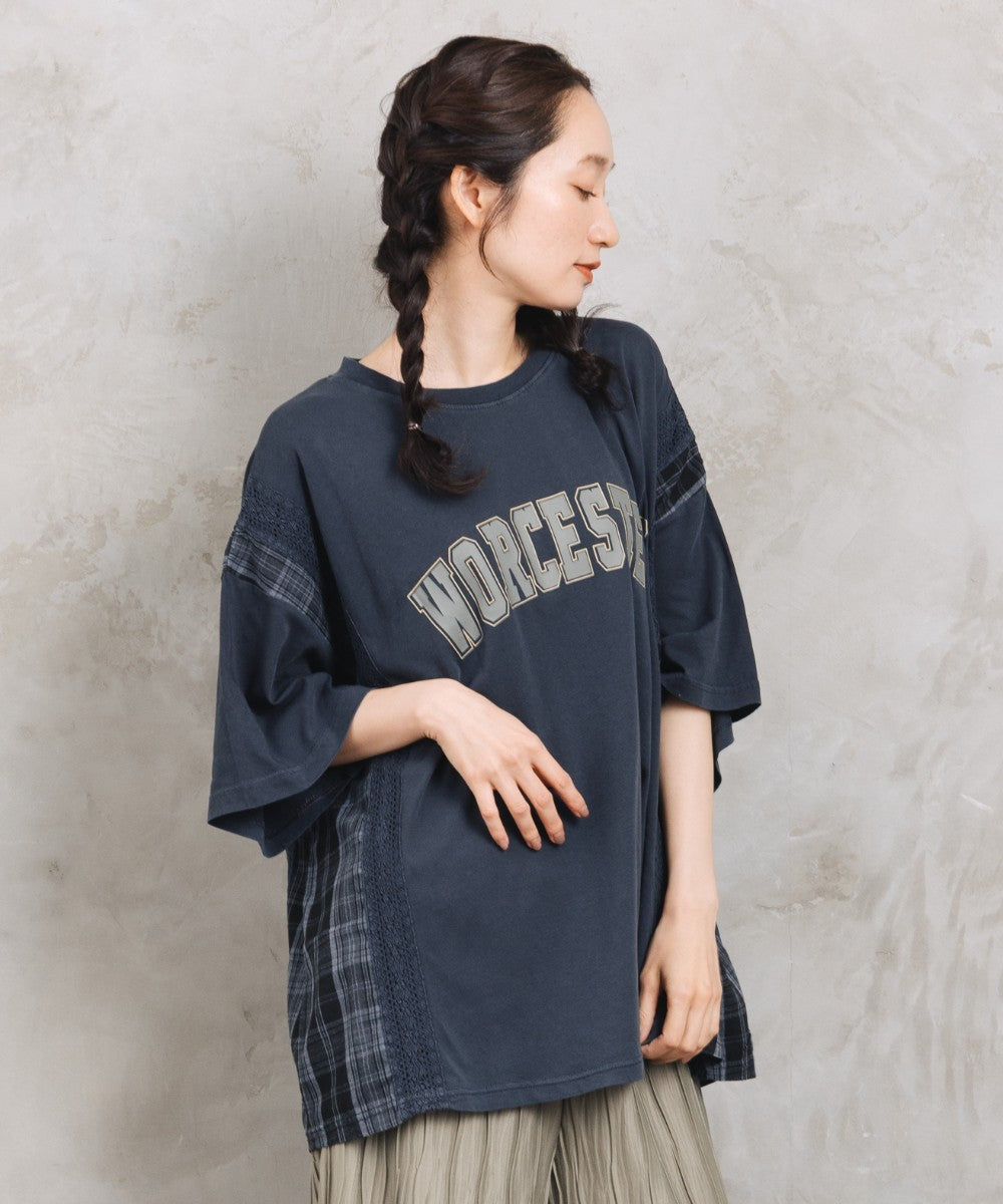 【sabstreet bis】【web限定】 布帛コンビロゴプルオーバー【先行予約】