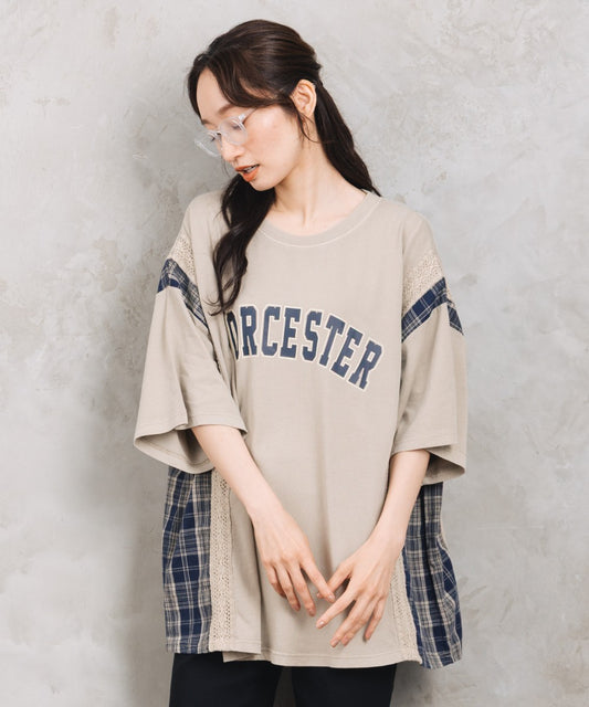 【sabstreet bis】【web限定】 布帛コンビロゴプルオーバー【先行予約】