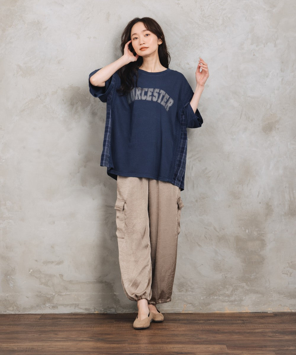 【sabstreet bis】【web限定】 布帛コンビロゴプルオーバー【先行予約】
