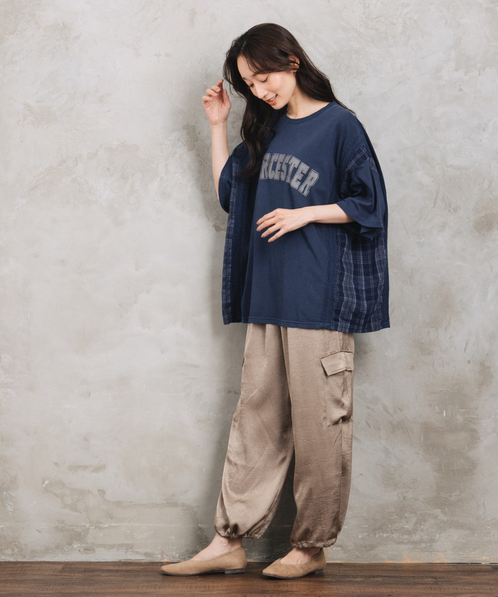 【sabstreet bis】【web限定】 布帛コンビロゴプルオーバー【先行予約】