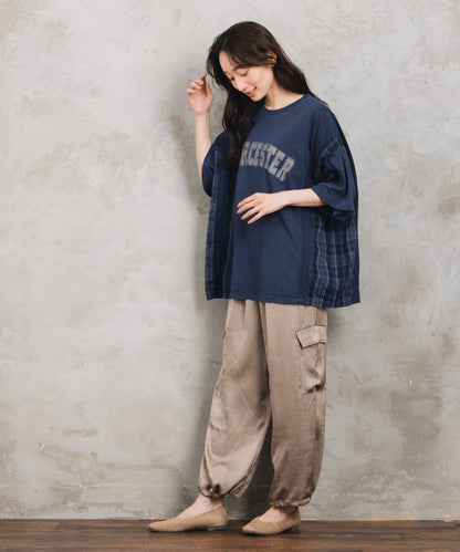 【sabstreet bis】【web限定】 布帛コンビロゴプルオーバー【先行予約】