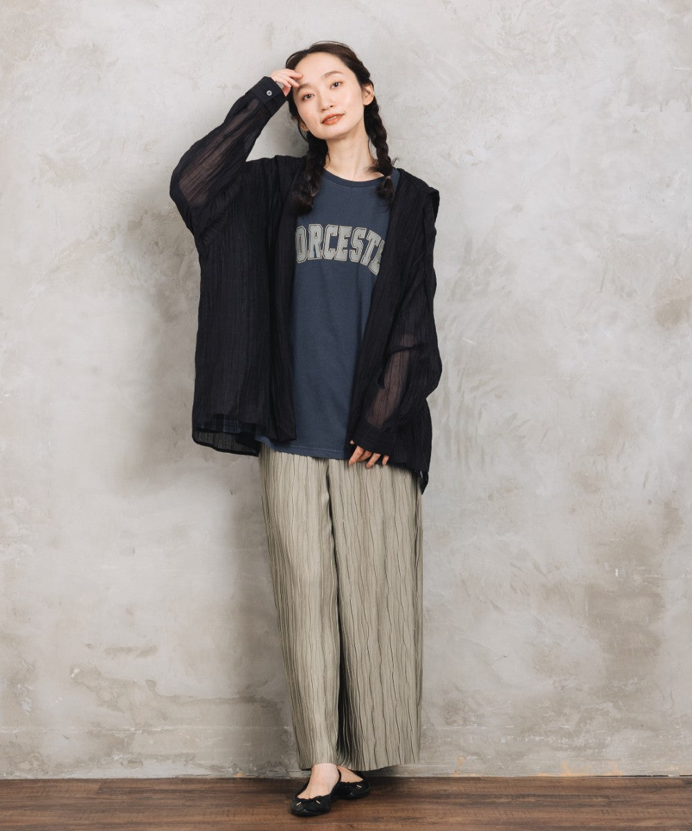 【sabstreet bis】【web限定】 布帛コンビロゴプルオーバー