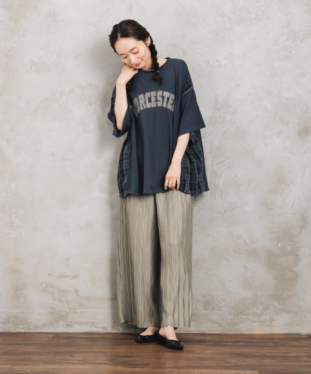 【sabstreet bis】【web限定】 布帛コンビロゴプルオーバー【先行予約】