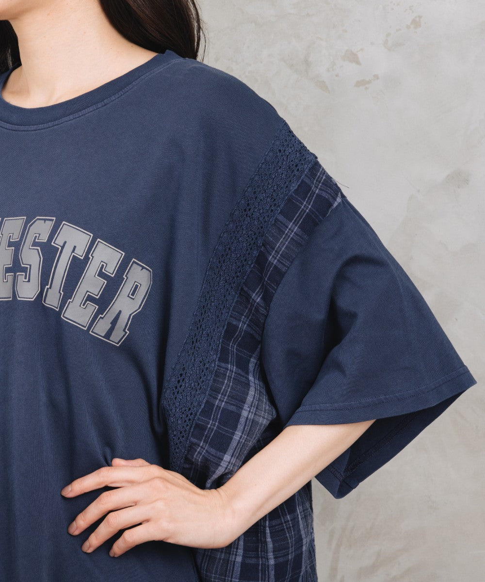【sabstreet bis】【web限定】 布帛コンビロゴプルオーバー【先行予約】