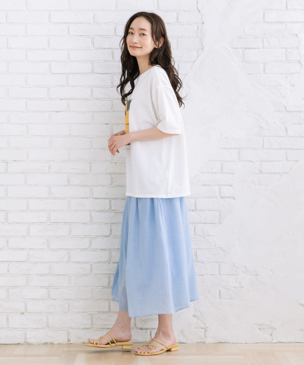 【sabstreet bis】【web限定】 【接触冷感・UV】フラワーフォトプリントTシャツ