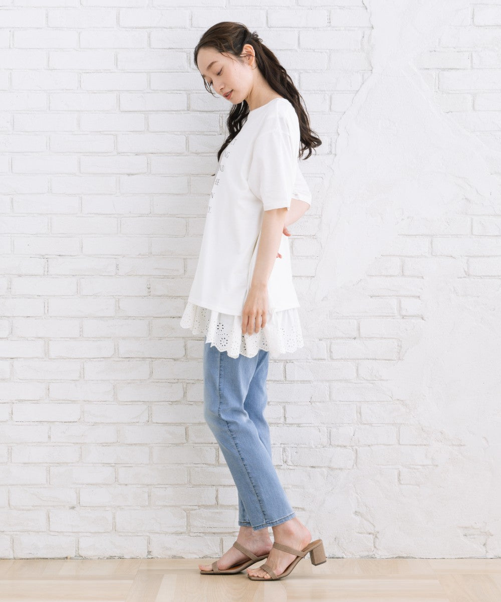 【sabstreet bis】【web限定】 【接触冷感・UV】フラワーフォトプリントTシャツ