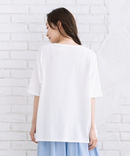 【sabstreet bis】【web限定】 【接触冷感・UV】フラワーフォトプリントTシャツ