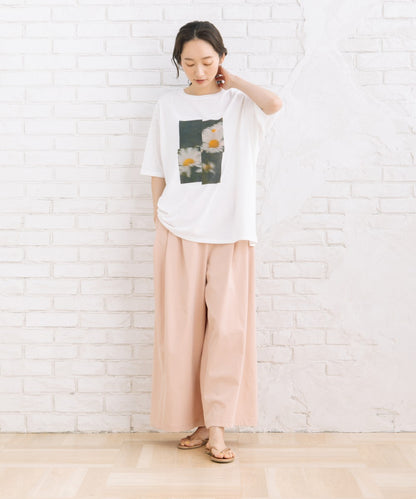 【sabstreet bis】【web限定】 【接触冷感・UV】フラワーフォトプリントTシャツ