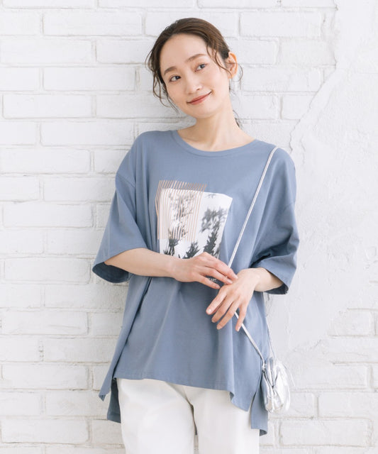 【sabstreet bis】【web限定】 モノクロプリントTシャツ