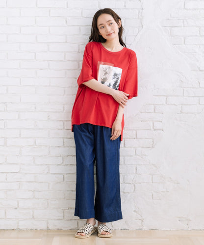 【sabstreet bis】【web限定】 モノクロプリントTシャツ