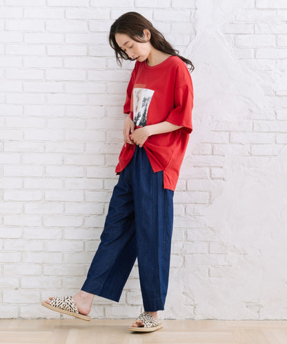 【sabstreet bis】【web限定】 モノクロプリントTシャツ