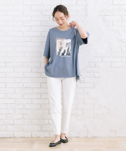 【sabstreet bis】【web限定】 モノクロプリントTシャツ