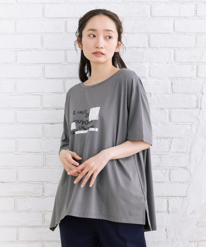 【sabstreet bis】【web限定】 箔×ロゴプリントTシャツ