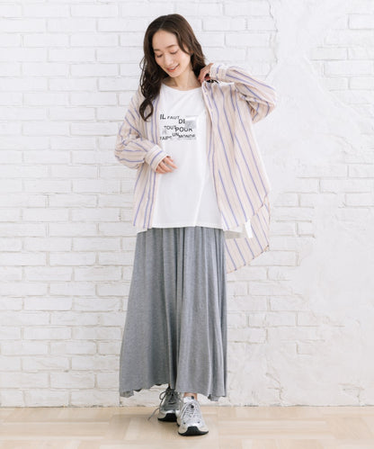 【sabstreet bis】【web限定】 箔×ロゴプリントTシャツ