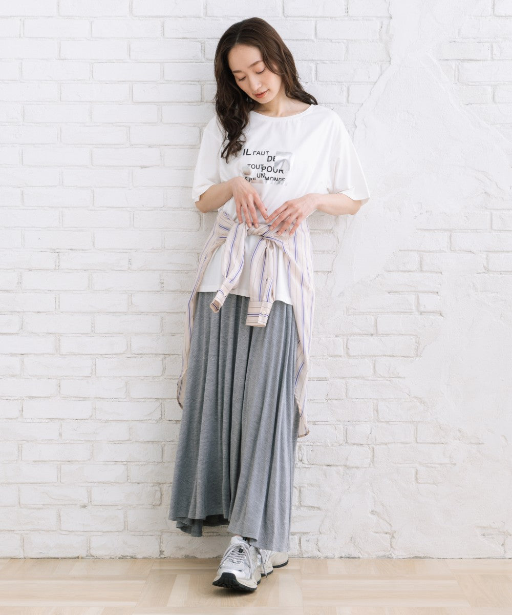 【sabstreet bis】【web限定】 箔×ロゴプリントTシャツ
