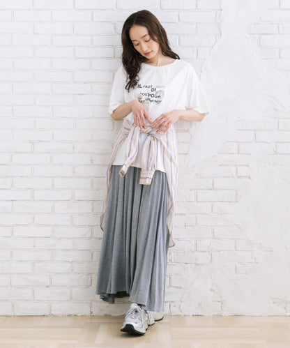 【sabstreet bis】【web限定】 箔×ロゴプリントTシャツ