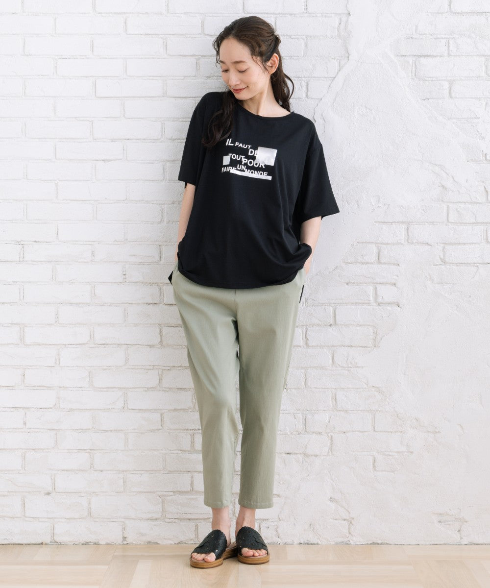 【sabstreet bis】【web限定】 箔×ロゴプリントTシャツ