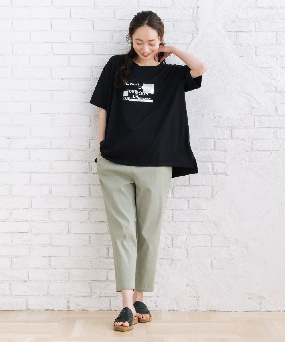 【sabstreet bis】【web限定】 箔×ロゴプリントTシャツ