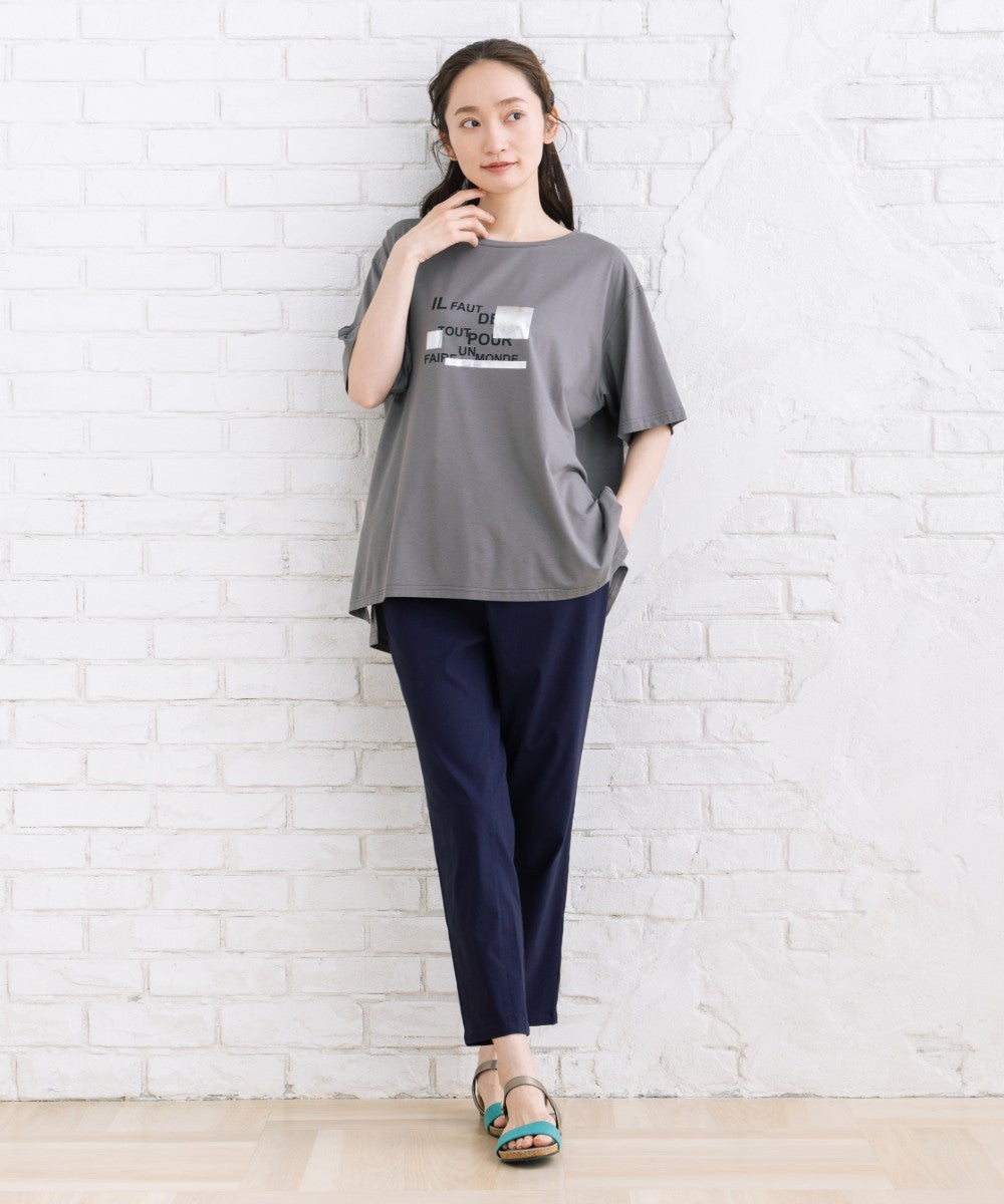 【sabstreet bis】【web限定】 箔×ロゴプリントTシャツ