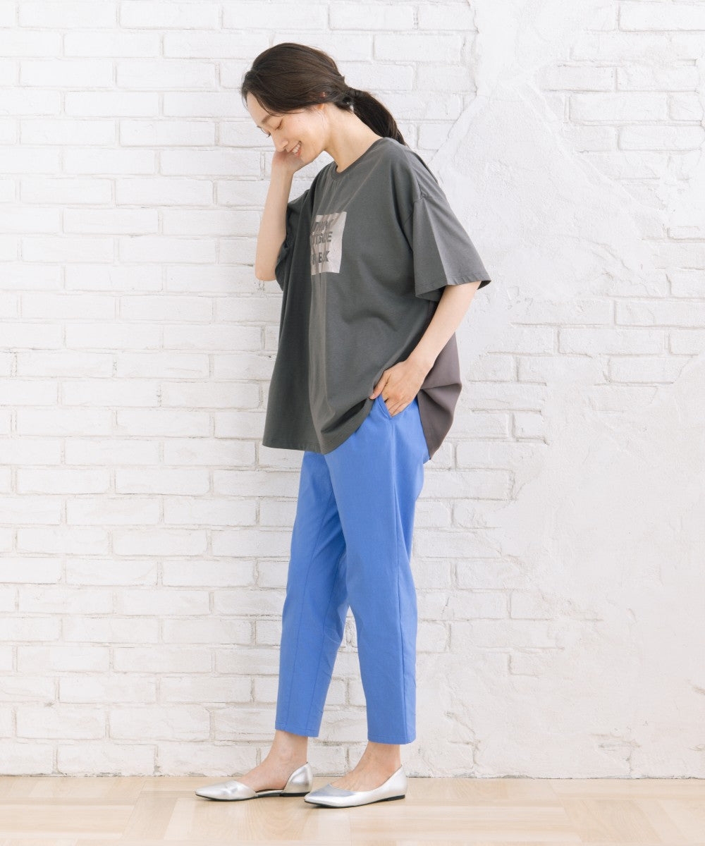 【sabstreet bis】【web限定】 布帛コンビ箔プリントカットソー【先行予約】