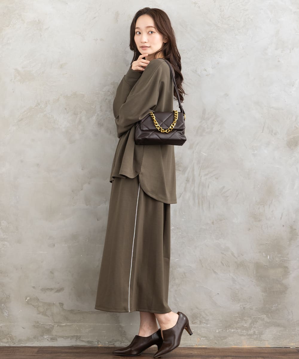 【sabstreet bis】【web限定】15号(3L) ラメラインダンボールニットアップ