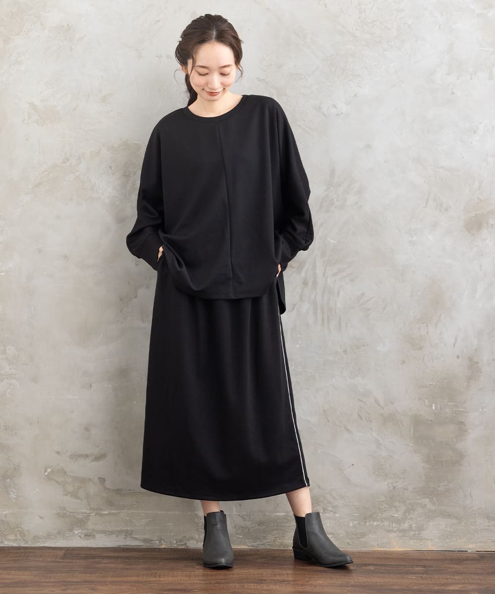 【sabstreet bis】【web限定】15号(3L) ラメラインダンボールニットアップ