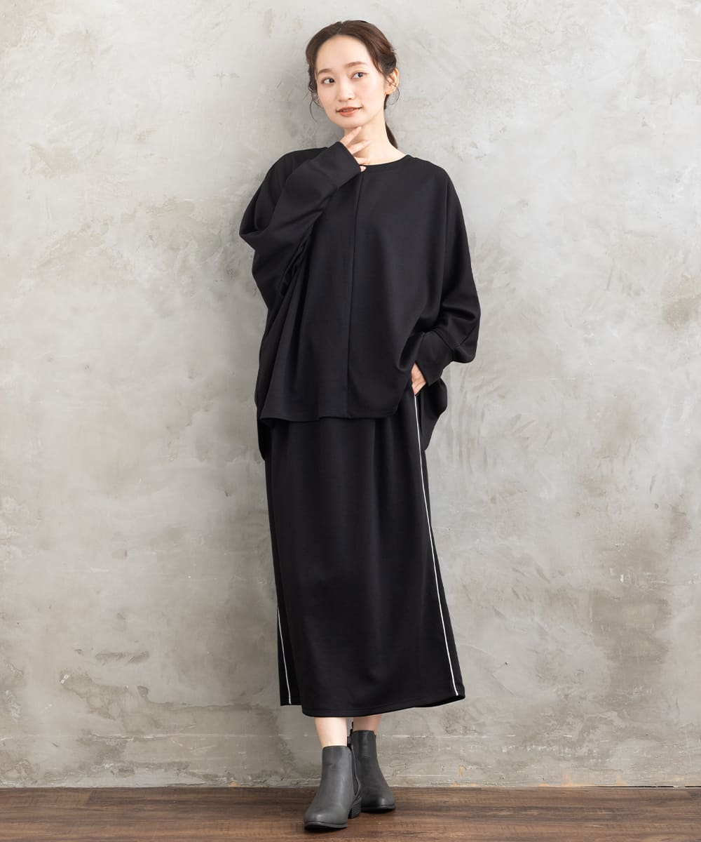 【sabstreet bis】【web限定】15号(3L) ラメラインダンボールニットアップ