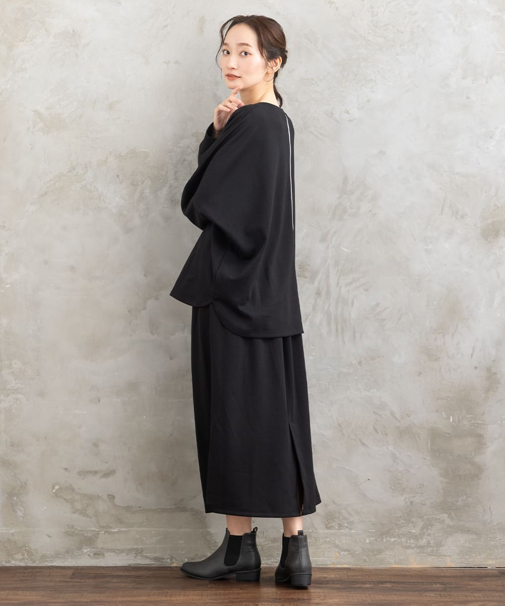 【sabstreet bis】【web限定】15号(3L) ラメラインダンボールニットアップ