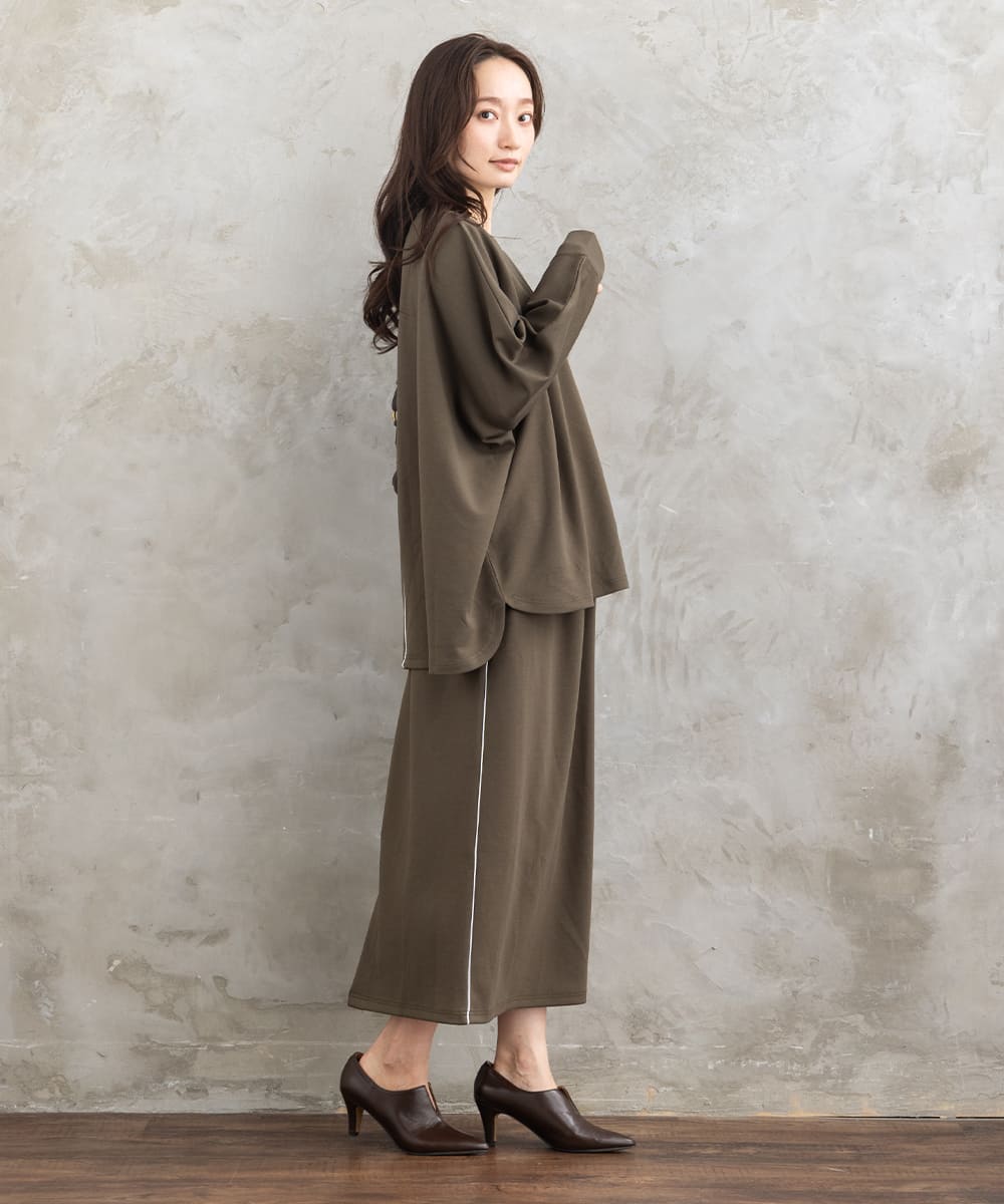 【sabstreet bis】【web限定】15号(3L) ラメラインダンボールニットアップ