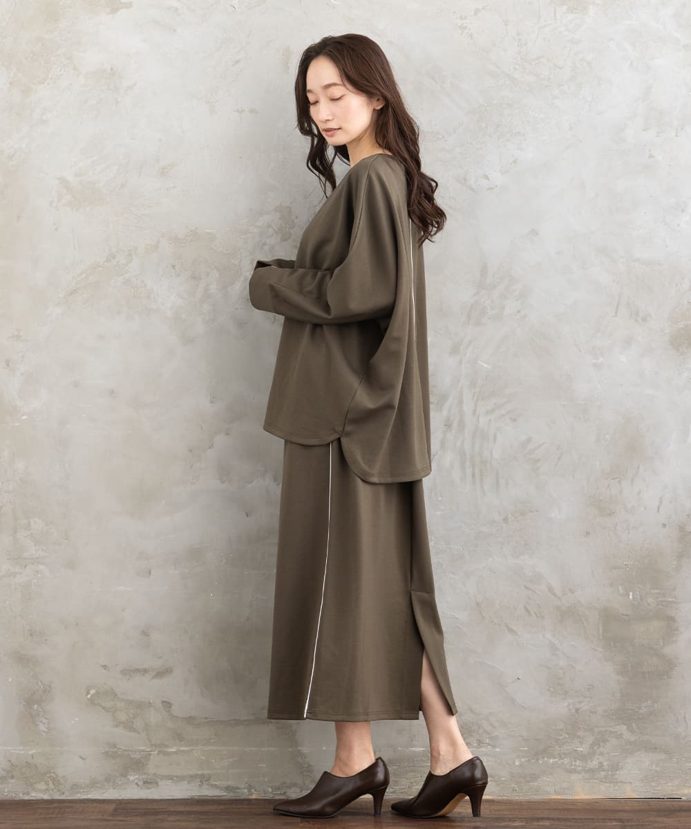 【sabstreet bis】【web限定】15号(3L) ラメラインダンボールニットアップ