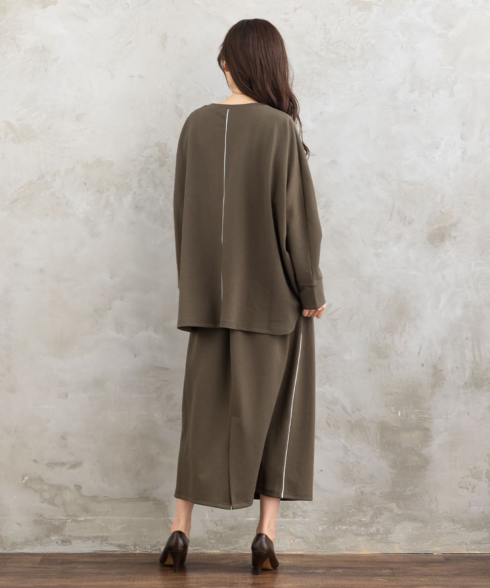 【sabstreet bis】【web限定】15号(3L) ラメラインダンボールニットアップ