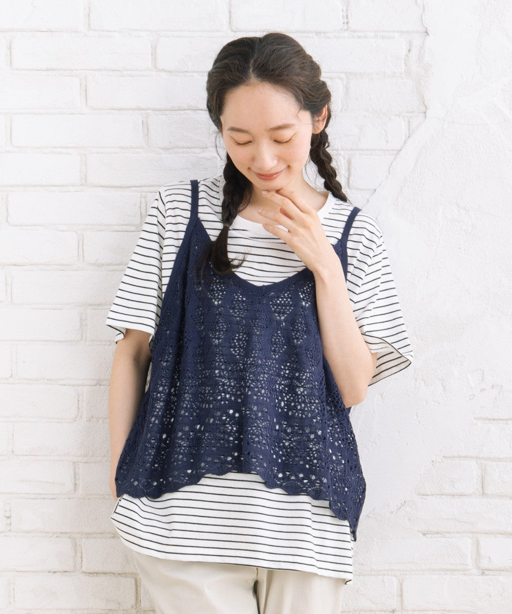 【sabstreet bis】【web限定】 レース風キャミアンサンブル