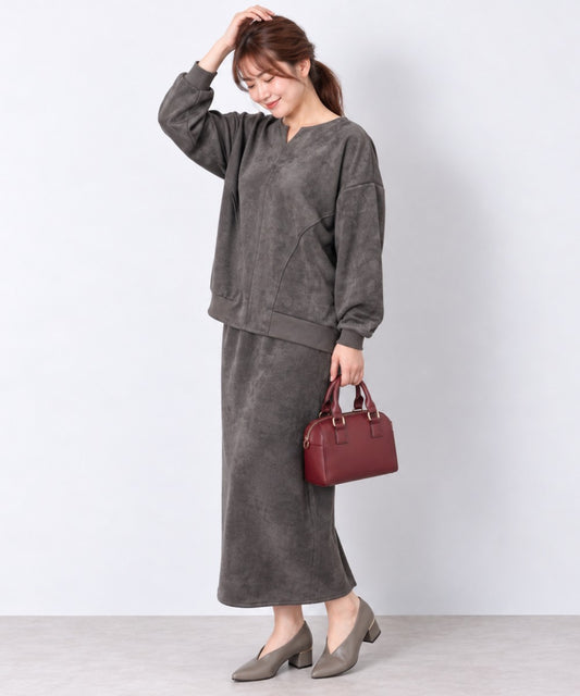 【sabstreet bis】【web限定】 キーネックディアスキンダンボールセットアップ【先行予約】