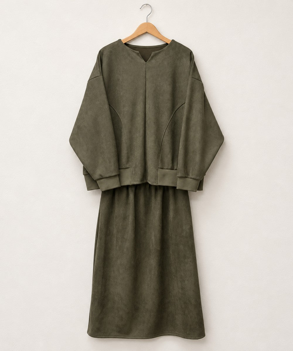 【sabstreet bis】【web限定】 キーネックディアスキンダンボールセットアップ【先行予約】