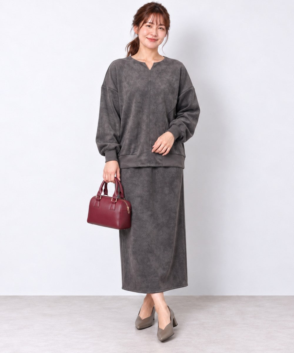 【sabstreet bis】【web限定】 キーネックディアスキンダンボールセットアップ【先行予約】