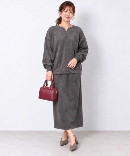 【sabstreet bis】【web限定】 キーネックディアスキンダンボールセットアップ【先行予約】